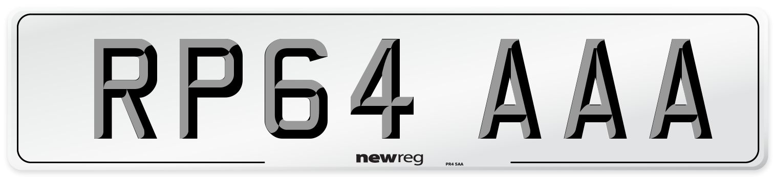 RP64 AAA Number Plate from New Reg